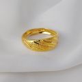 Weddings Party Rings Fashionable Dubai Gold Polish Lovely Design Finger Ring For Girls Jewelry For Mother's Wife Gifts On Demand Fashion Ring. 