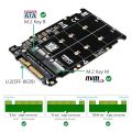 M.2 SSD to U.2 Adapter 2in1 M.2 NVMe and SATA-Bus NGFF SSD to PCI-e U.2 SFF-8639 Adapter PCIe M2 Converter for Desktop Computers. 