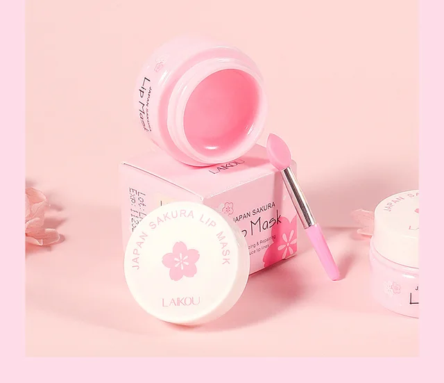 LAIKOU Sakura Lip Sleeping Mask Hydrating Moisture Nutriousing Wrinkle Smoothing Dryness Lip