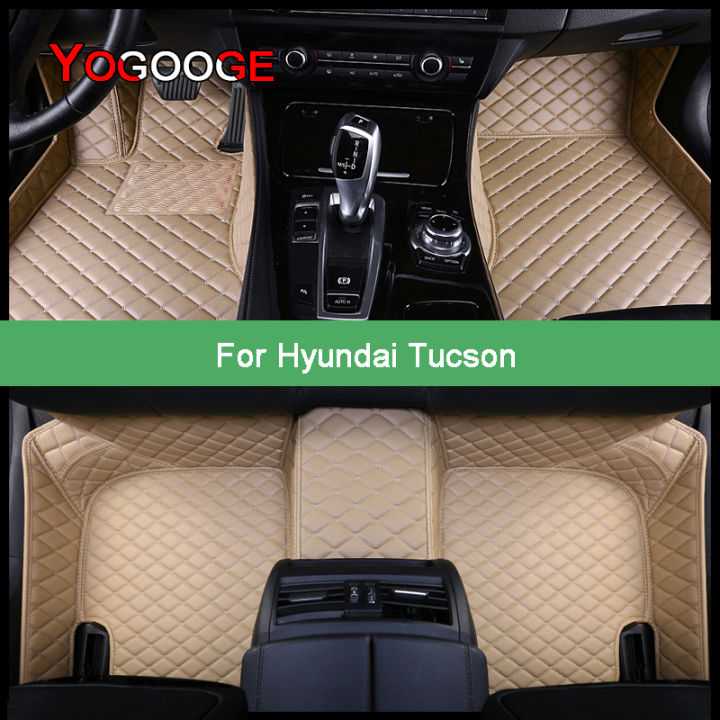 YOGOOGE Custom Car Floor Mats For Hyundai Tucson Foot Carpets Auto Accessories
