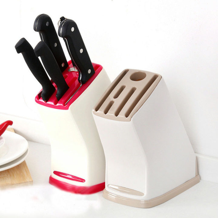 Factory direct kitchen plastic knife holder multi-function knife storage rack draining kitchen knife shelf wholesale