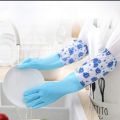 Long Rubber Warm Gloves Kitchen Dish Washing Cleaning Tool Protect Hand Gloves.