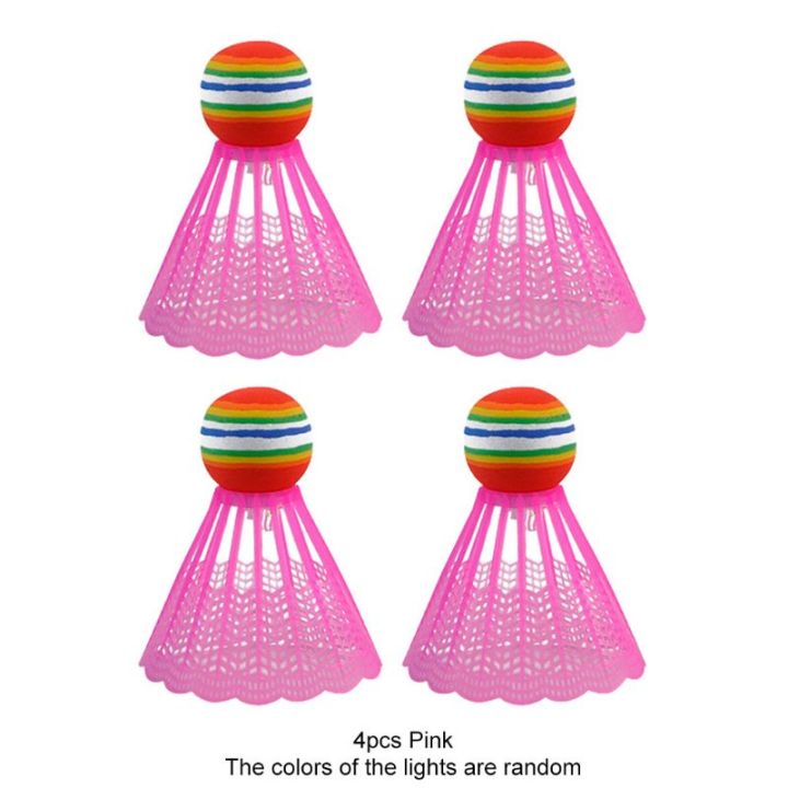 4pcs%20LED%20Lighting%20Badminton%20Birdies%20Glow%20in%20The%20Dark%20Night%20Nylon%20Shuttlecock%20L43E%20-%20Image%206