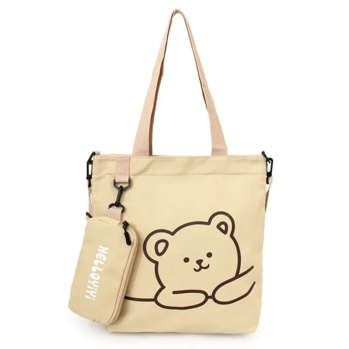 Zippered%20Canvas%20Bag%20Design%20Cartoon%20Tote%20Bag%20Canvas%20Fashion%20Student%20Handbag%20for%20Casual%20Use%20Fashion%20Accessory%20Shopping%20Bag%20Daily%20Carry%20Casual%20Wear%20School%20Bag%20Women's%20Fashion%20Carry%20-%20Image%208