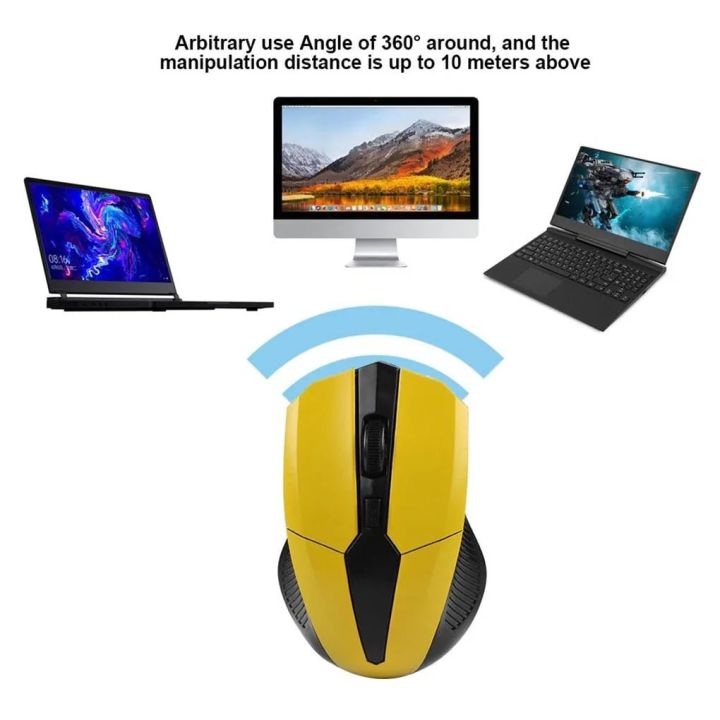 2.4Ghz%20Wireless%20Mouse%201200DPI%20Adjustable%20Home%20Office%20Computer%20Game%20Optical%20Gaming%20Cordless%20Mice,Yellow%20-%20Image%204