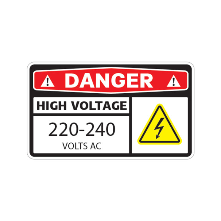 S62328#%20Danger%20High%20Voltage%20220-240%20Volts%20Ac%20Car%20Sticker%20Waterproof%20Vinyl%20Decal%20Car%20Accessories%20Decor%20Pegatinas%20Para%20Coche%20-%20Image%202