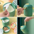 Portable Baby Formula Dispenser Feeding Milk Powder Container 400/800ML Cartoon Dinosaur Shape Travel Food Storage Milk Powder Boxes with Spoon.