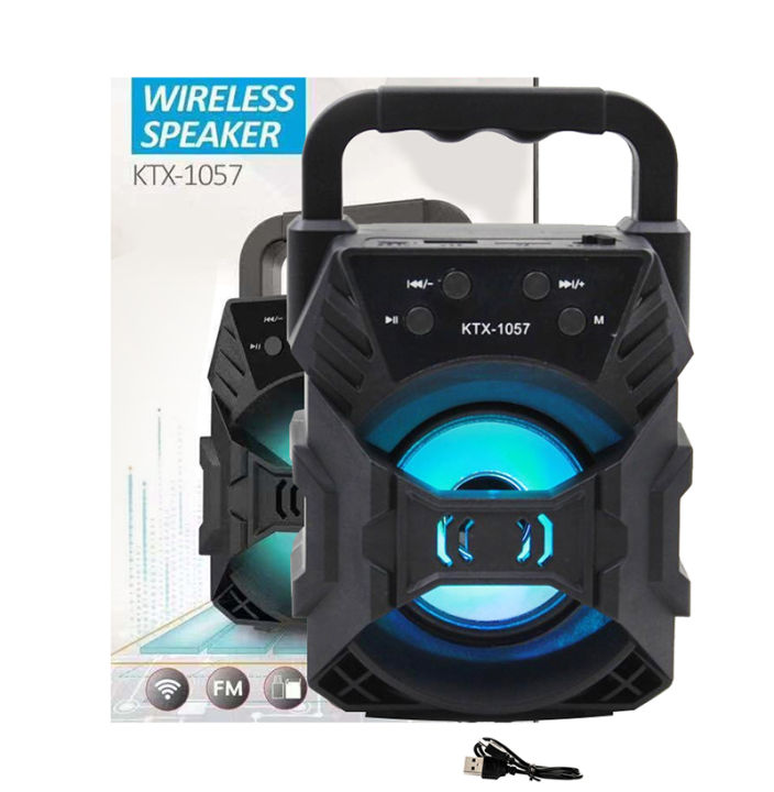 KTX%201057%20wireless%20Bluetooth%20Speaker,%20Portable%20HiQuality%20Big%20Sound%20Speaker%20with%20LED%20Light-Black%201%20pc%20-%20Image%202