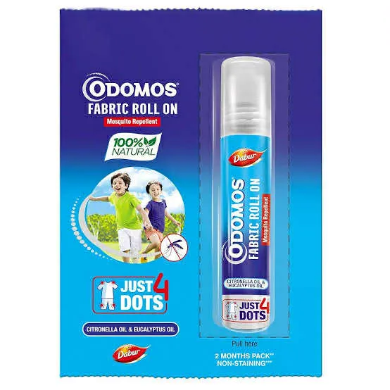 Odomos Mosquito Repellent Fabric Rollon Citronella & Eucalyptus Oil ...