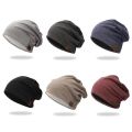 【Best-Selling】 Autumn Winter Beanie Caps Casual Thermal Elastic Knitted Cotton Sports Warmer Casual Headwear Knitted Solid Unisex.