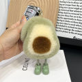 Cute imitation otter rabbit fur avocado car keychain pendant ins net red plush doll schoolbag bag ornament gift. 