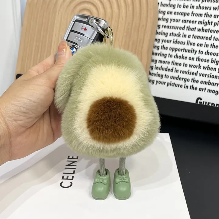 Cute%20imitation%20otter%20rabbit%20fur%20avocado%20car%20keychain%20pendant%20ins%20net%20red%20plush%20doll%20schoolbag%20bag%20ornament%20gift%20-%20Image%204
