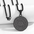 Seal of The 7 Archangels Pendant Necklaces for Men Seal of Solomon Spiritual Talisman Protection Amulet Stainless Steel Jewelry.