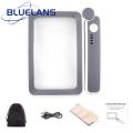 Portable Magnifier Foldable Led Magnifying Glass Lightweight Handheld Reading Aid for Elderly High Power Magnification Scratch-resistant Magnifier. 