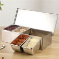 High quality 304 Stainless Steel Seasoning Box Hotel Restaurant chef Seasoning Box With Lid Storage Box Household Seasoning Tank. 