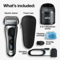 Braun Electric Razor for Men, Series 8 8467cc Electric Foil Shaver with Precision Beard Trimmer, Cleaning.