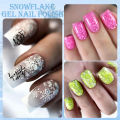 LILYCUTE 7ml Milky White Snowflake Gel Nail Polish Pink Snow Sequins Glitter Color Semi Permanent Manicure Nails Art Gel Varnish.