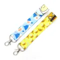 Adventure Time vintage 90s women kids Wristlet hand strap Lanyard keychain Phone Strap ID Badge Holder Key Chain Keyring cosplay. 