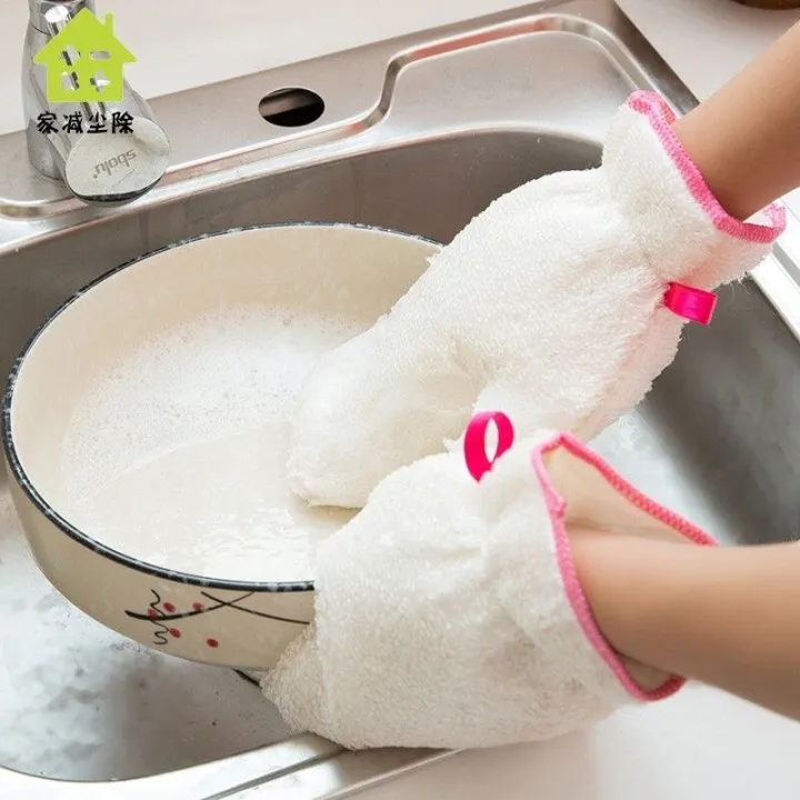 Zhangji%20Household%20Waterproof%20Non-stick%20Dish%20Washing%20Gloves%20Bamboo%20Fiber%20Non-slip%20Suspension%20Cleaning%20Hand%20Towel%20Kitchen%20Supplies%20-%20Image%205