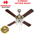 Havells Florence Underlight 1200mm / 48" Ceiling Fan (Antique Brass). 