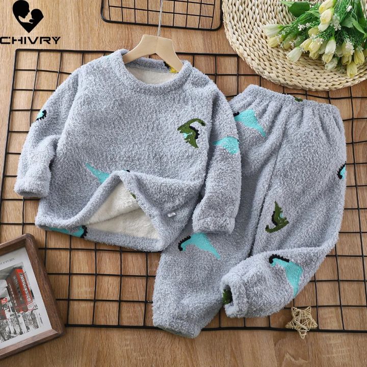 New%20Kids%20Autumn%20Winter%20Thicken%20Warm%20Flannel%20Pajamas%20Cute%20Cartoon%20O-neck%20Clothing%20Sets%20Baby%20Boys%20Girls%20Sleepwear%20Toddler%20Pyjamas%20-%20Image%204