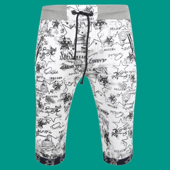 star print three quarter pant