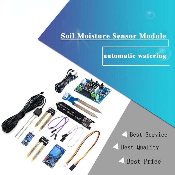 Capacitive Soil Moisture Sensor Module / Soil Humidity Digital Display Relay Control Module Automatic Watering For Arduino
