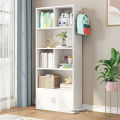 Bibliophile Book Shelf Shelving Stand Display Shelve Engineered Wood Bookshelf Showpiece Rack with Storage Cabinet by KARIGOR BD. 