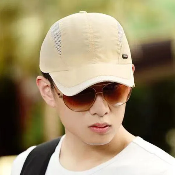 Hat%20Men's%20Korean-Style%20Trendy%20Outdoor%20Quick-Drying%20Sports%20Sun%20Protection%20Breathable%20Sun-Proof%20Mesh%20Sun%20Hat%20Baseball%20Peaked%20Cap%20Summer%20-%20Image%203