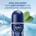 50 ml NIVEA MEN Cool Kick Deodorant Roll on International Germany product used for male. 