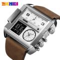 Skmei fashion men watch sports leather quartz waterproof digital watches for men 1391.