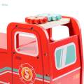 Baby Push Cart Learning Fire Truck Theme Stand Push Pull Toy. 
