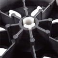 OUMERY 6X Black White Plastic Core Foam Cartwheel Casters. 