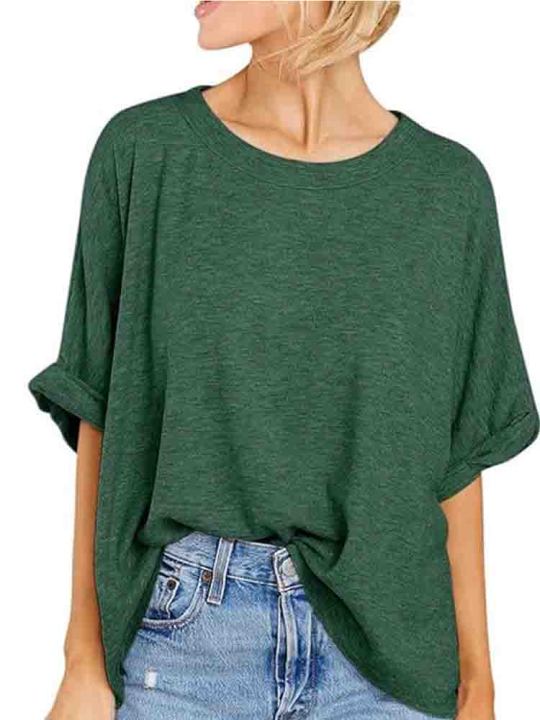 Loose%20Women's%20T-Shirts,%20Casual%20Pants,%20Wide%20Collar,%20Short%20Sleeve%20T-Women's%20Shirt,%20OJolee%20Jocoo%20Summer%20Women's%20Solid%20Color%20Shirt%20-%20Image%202