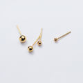 INZATT Real 925 Sterling Silver 18K Gold 2.5/3/4/5MM Bead Stud Earrings For Women Fine Jewelry Ear Hole Minimalist Accessories. 
