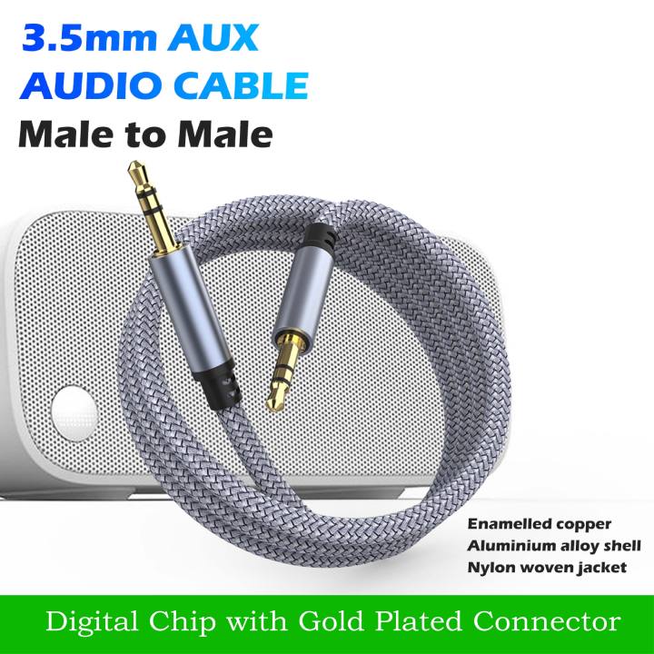 CASIFY G1 3.5mm Male to Male Cable Audio Cable 3.5mm to 3.5mm Audio Cable Aux Cable Male to Male Audio Aux Cable 1 Meter