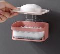 Double Layer Soap Box Non-slip Bathroom Soap Holder Creative Kitchen Dish Brush Rack Household Tray Holder Case Container. 