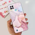 For Realme C21Y Case RMX3261 RMX3263 TPU Cover New Fashion Marble Butterfly Soft Silicone Case For Realme C25Y RMX3265 C 25Y Bag. 