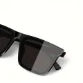 Unisex Plastic Summer Sunglasses for Men and Women - Double Lens Retro Style with Black Frame - Black - DX11. 