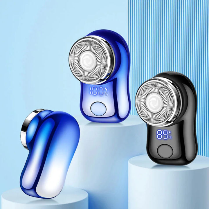Light Blue Handheld Razor 【Storewide Sale】 USB-C Charging Electric Shaver Handheld Rechargeable ...