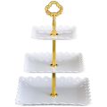 OIMG Fruit Tray 3-Layer Entrepreneurial Cake Rack Wedding Cake Tray Snack Nut Candy Tray 3-Layer Fruit Tray. 