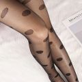 Plus Size Women's Tights Classic Small Polka Dot Silk Stockings Thin Vintage Faux Tattoo Stockings Pantyhose Female Hosiery. 