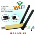 Realtek RTL8812AU/RTL8812BU Dual Band 1200mbps Wireless USB Wifi Network Adapter Antenna Laptop Ethernet 1000M Ethernet External. 