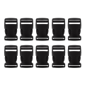 20 Pcs 1 inch 2.5CM Width Plastic Safety Quick Release Buckles Black.