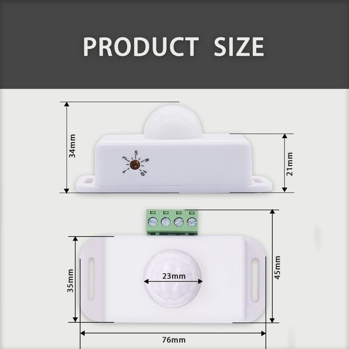 DC%2012V%2024V%20PIR%20Motion%20Sensor%20Function%20Controller%20LED%20Switch%20Infrared%20Switch%20Motion%20Timer%20White%20for%20LED%20Strips%20-%20Image%207