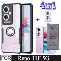 4In1 Reno 11F 5G Shockproof Phone Case for OPPO Reno 11 F Anti Spy Soft Ceramic Matte Privacy Tempered Glass. 