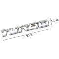 3D Metal Chrome Zinc Alloy Car Emblem Stickers Modified Accessories Metal Turbo Badge Sticker Car Styling Auto 3D Emblem Badge Sticker for All Cars Truck SUV.