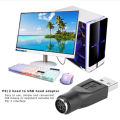 2Pcs PS/2 Male to USB Female Port Adapter Converter for PC Keyboard Mouse Mice.
