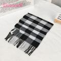Women Plaid Scarf Cozy Plaid Tassel Scarf Warm Cashmere Shawl for Couples Winter Wrap Couple Warm Shawl.