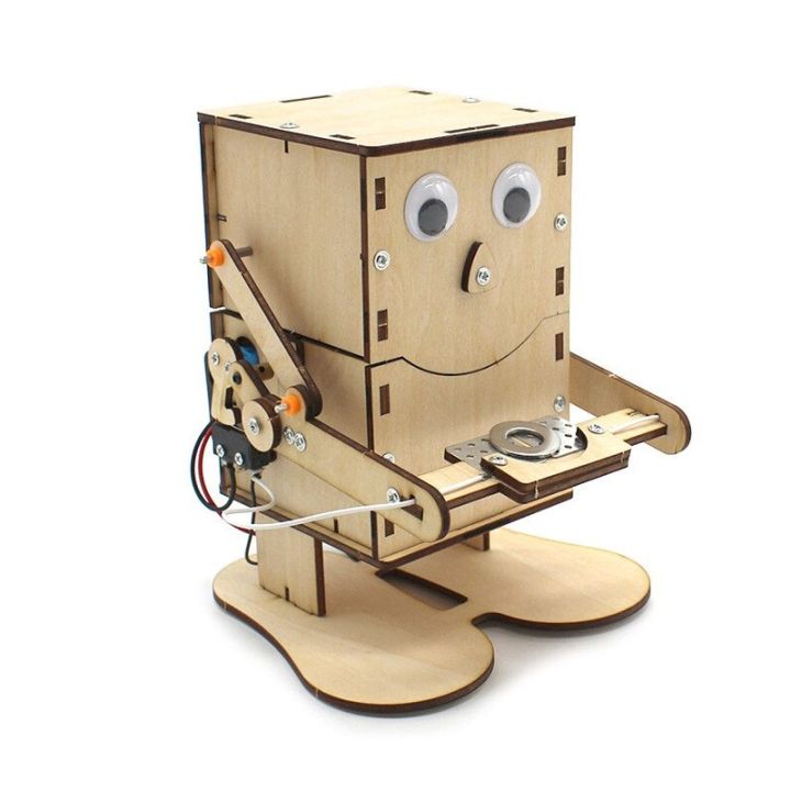 Coin Eating - STEAM DIY Wooden Robot